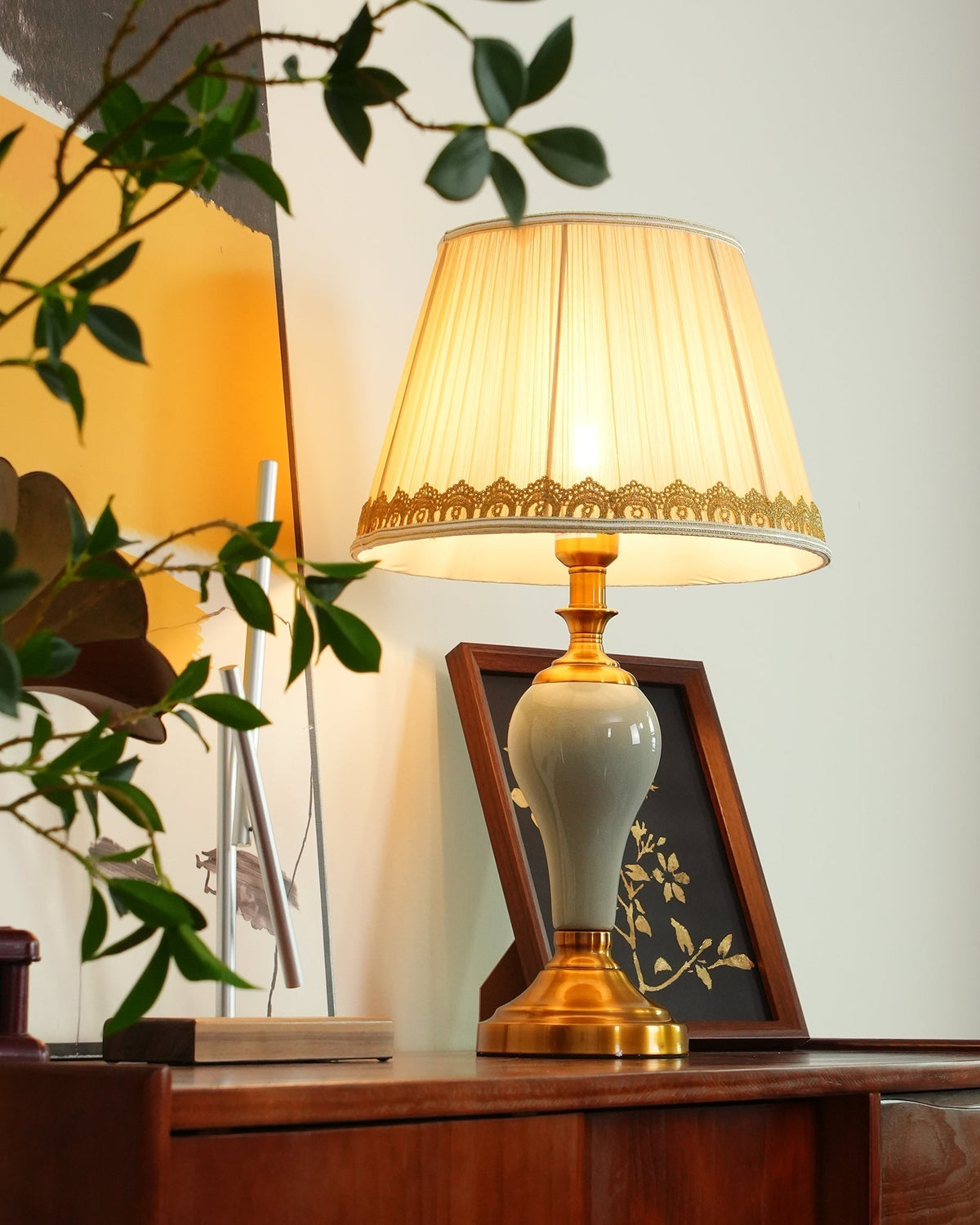 Mirova Ceramic Fabric Table Lamp