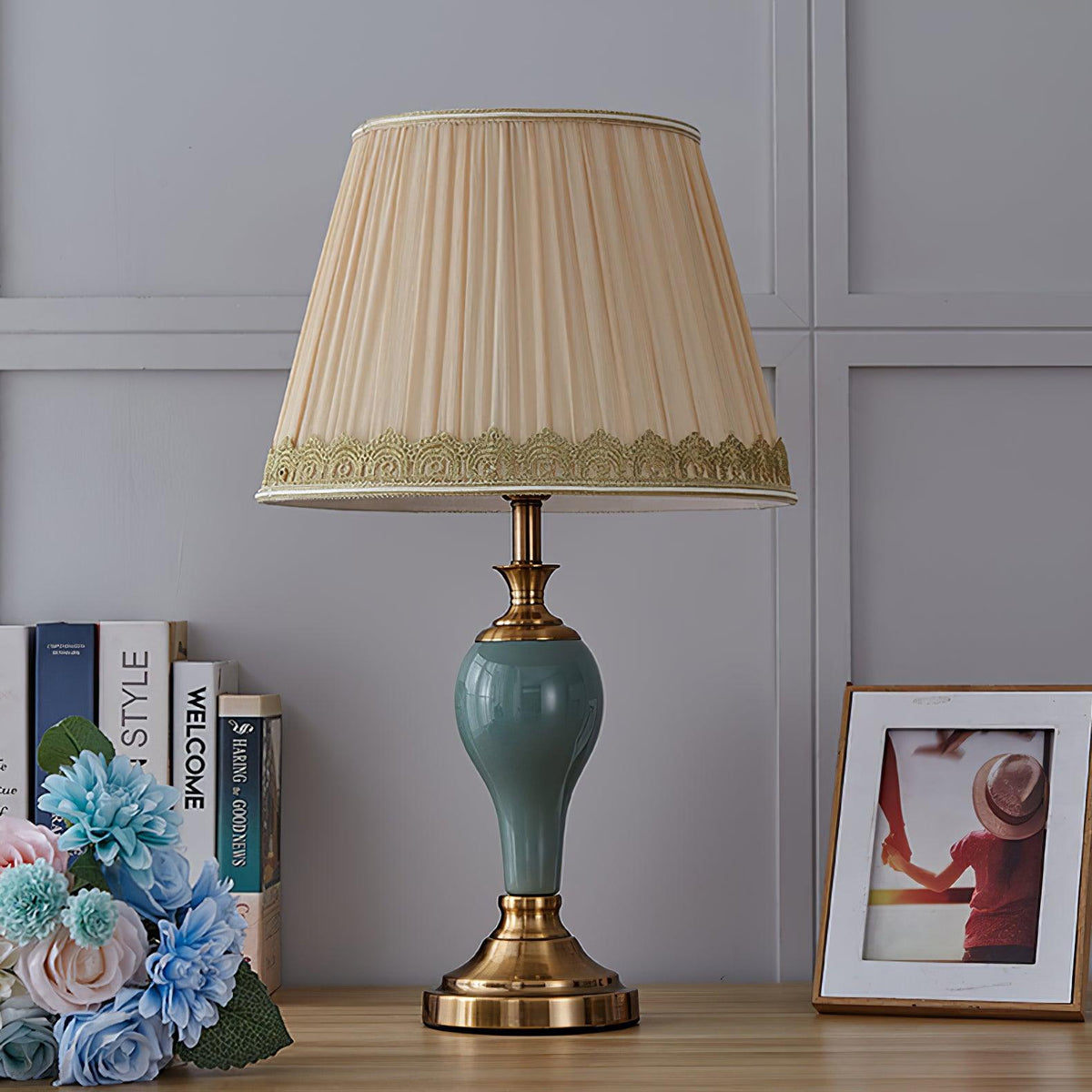 Mirova Ceramic Fabric Table Lamp