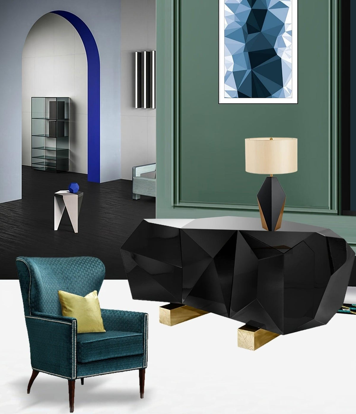 Prism Contemporary Fabric Table Lamp