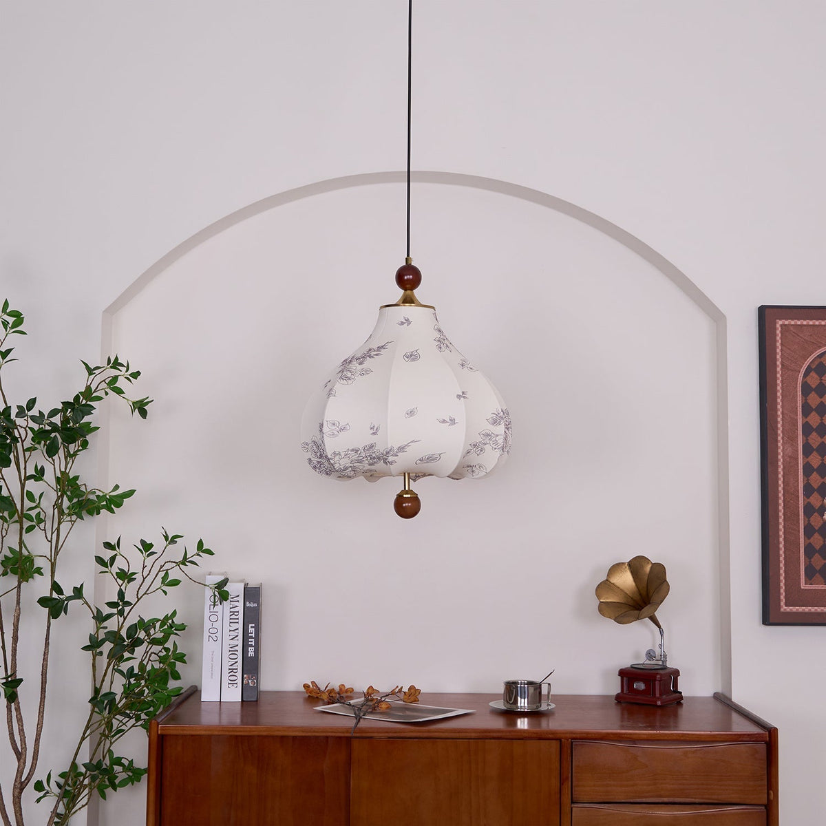 Favian Vintage Wood Pendant Lamp