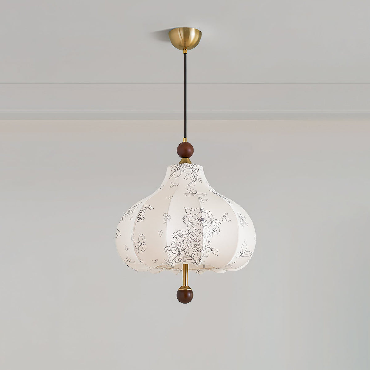 Favian Vintage Wood Pendant Lamp