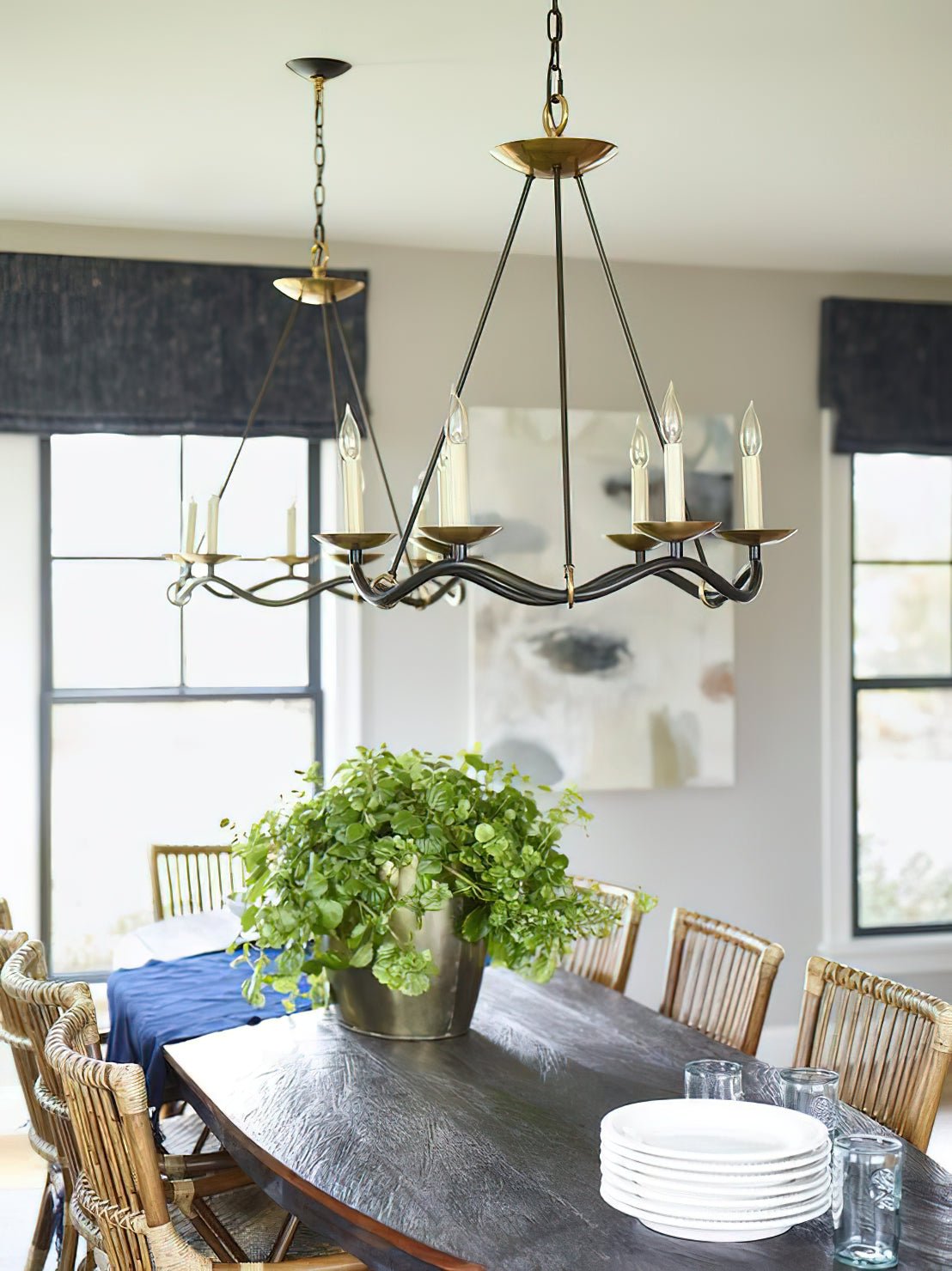 Evenor Elegance Vintage Brass Chandelier