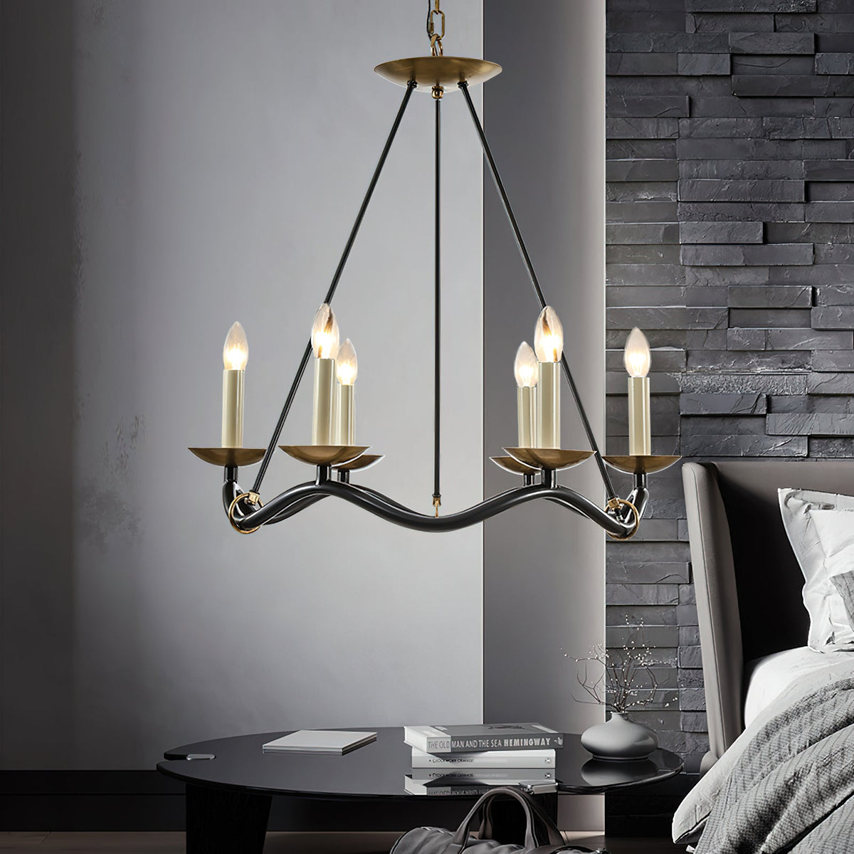 Evenor Elegance Vintage Brass Chandelier