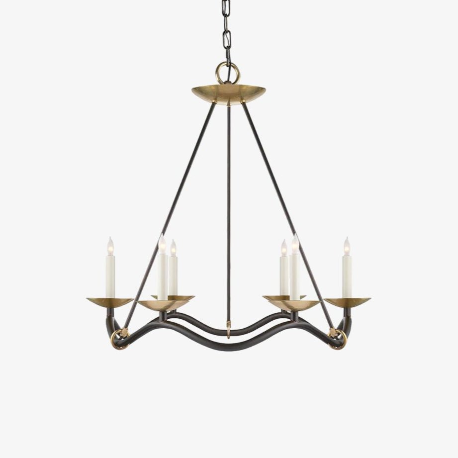Evenor Elegance Vintage Brass Chandelier