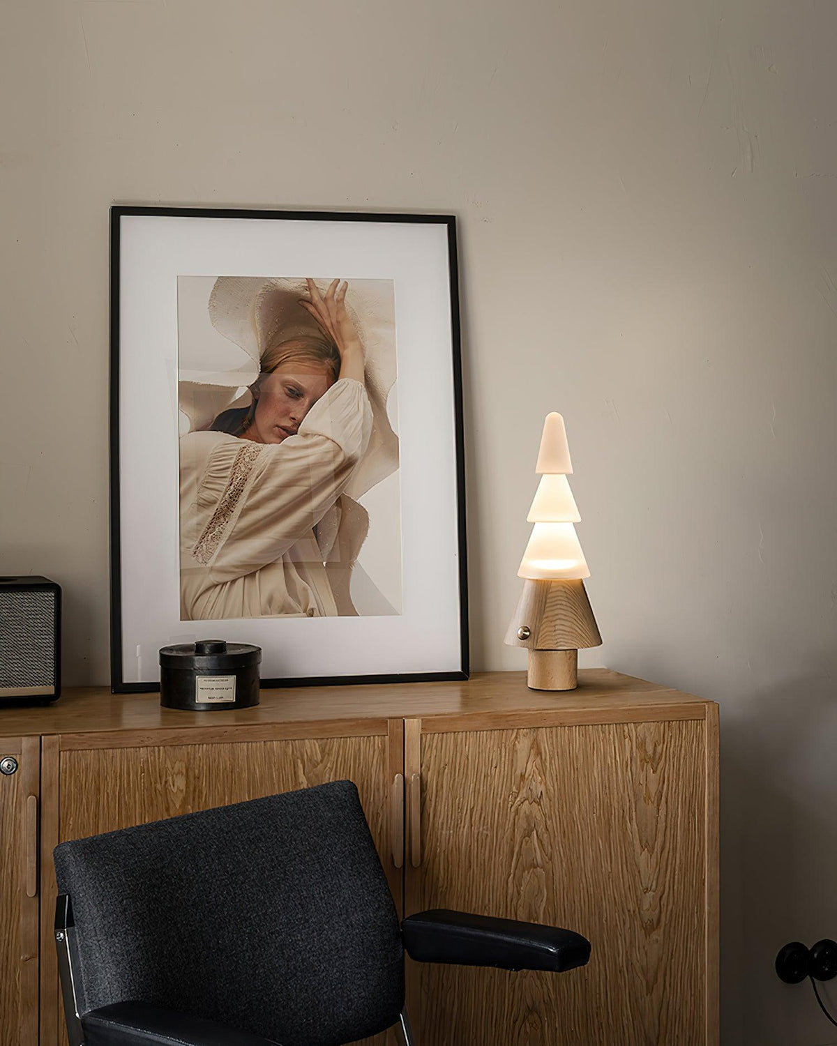 Elveette Modern Wood Table Lamp