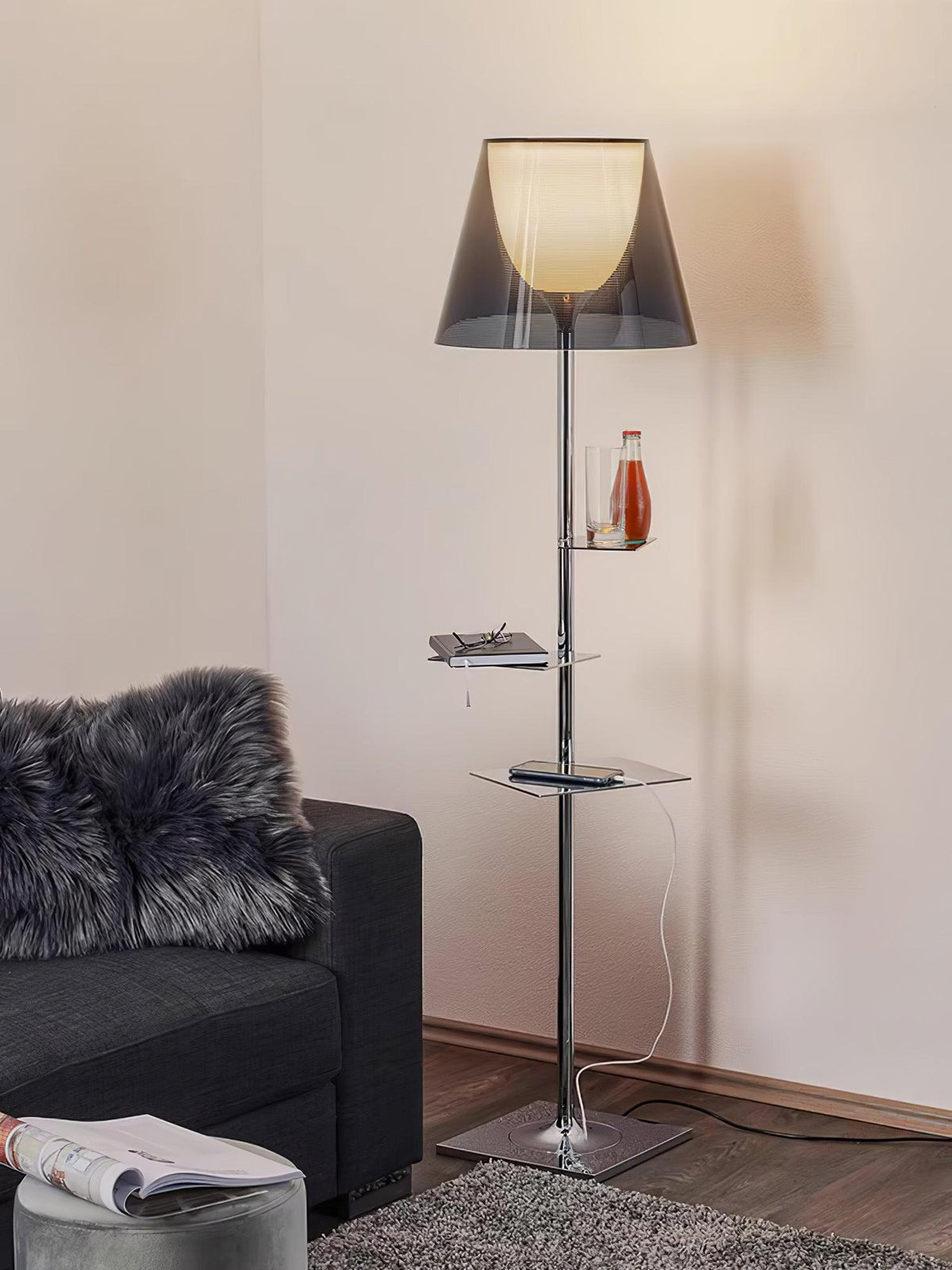 Wavlen Fabric Contemporary Table Floor Lamp