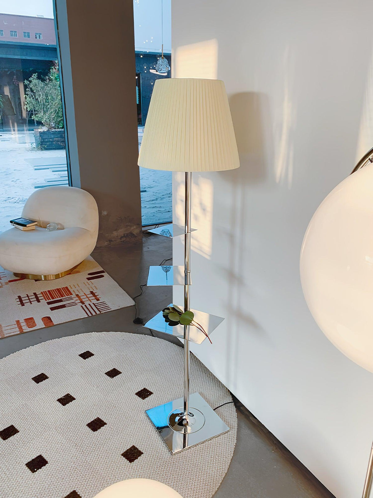 Wavlen Fabric Contemporary Table Floor Lamp