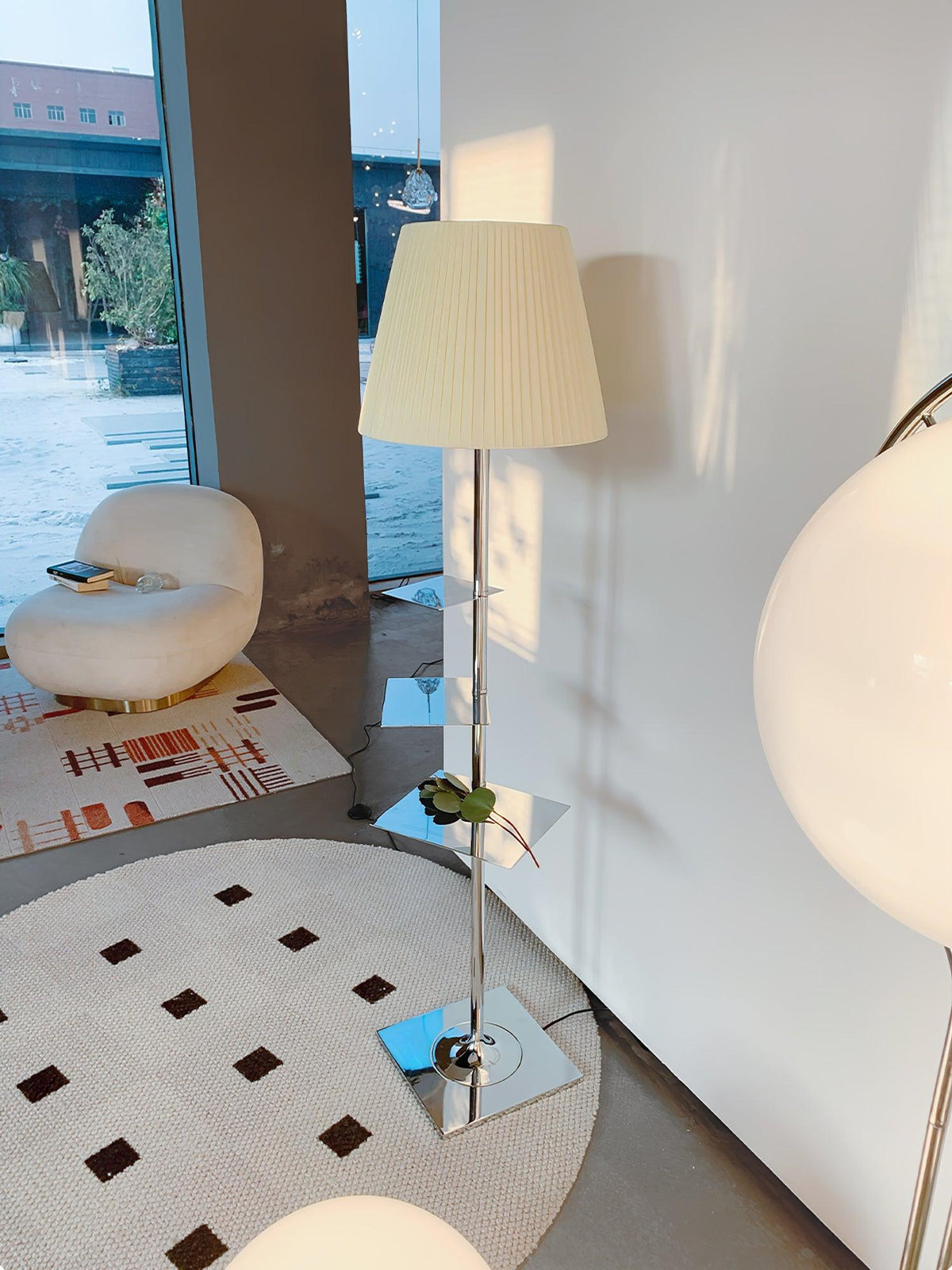 Wavlen Fabric Contemporary Table Floor Lamp