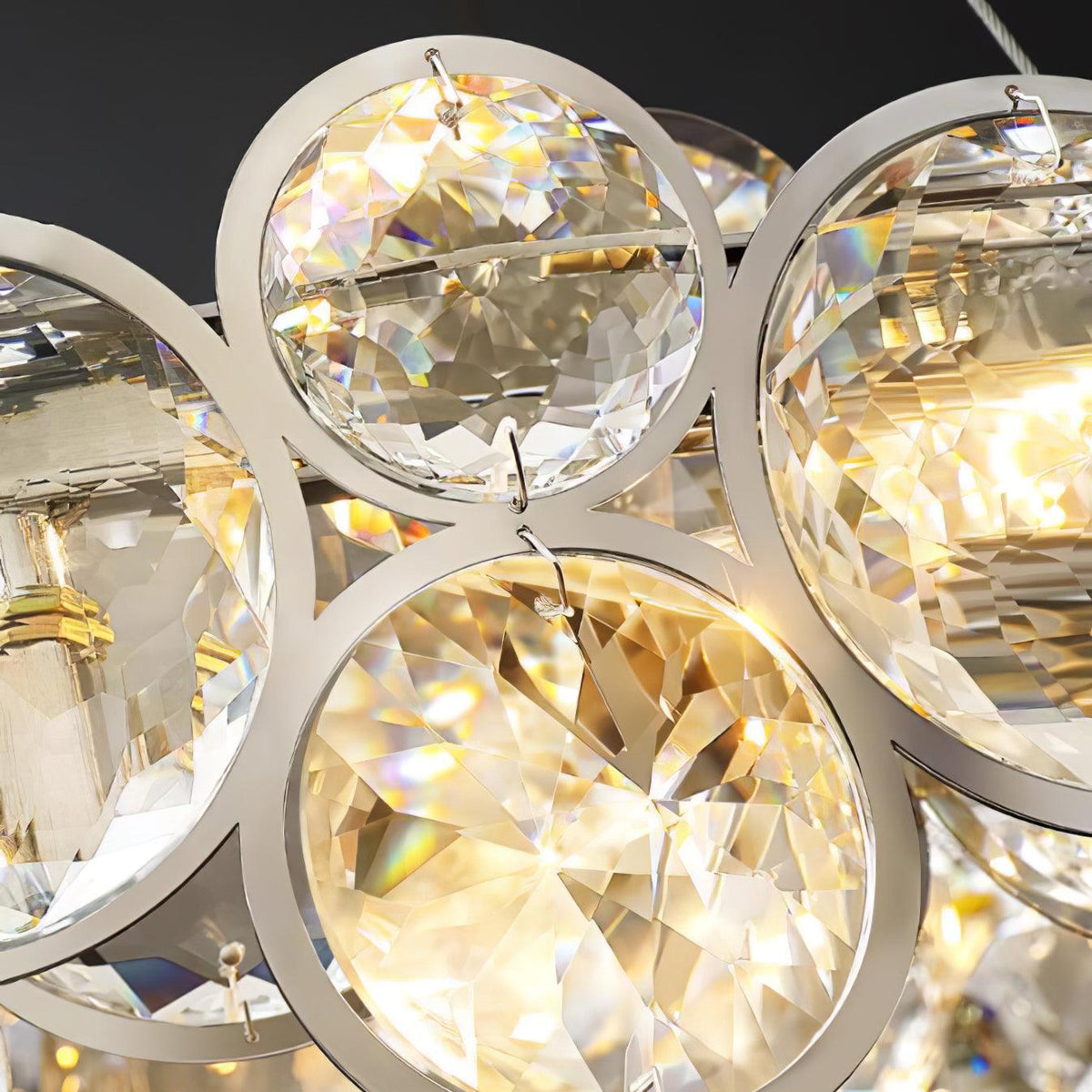 Cuthaiel Postmodern Luxury Round Chrome Crystal Chandelier