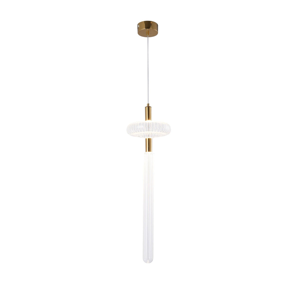 Tika Pendant Lamp Crystal Cylinder Cipher Contemporary