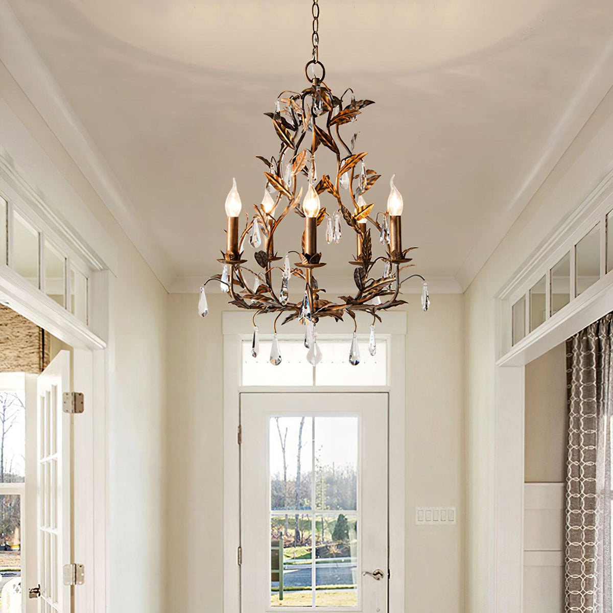 Sylvia Vintage Glass Chandelier