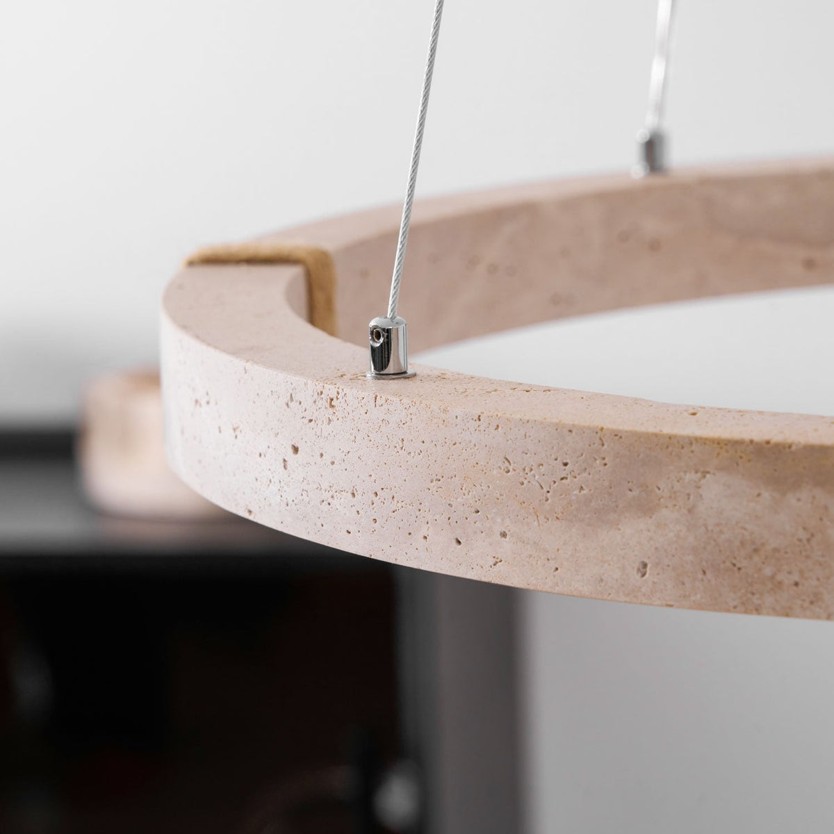 Evijo Circle Travertine Pendant Light