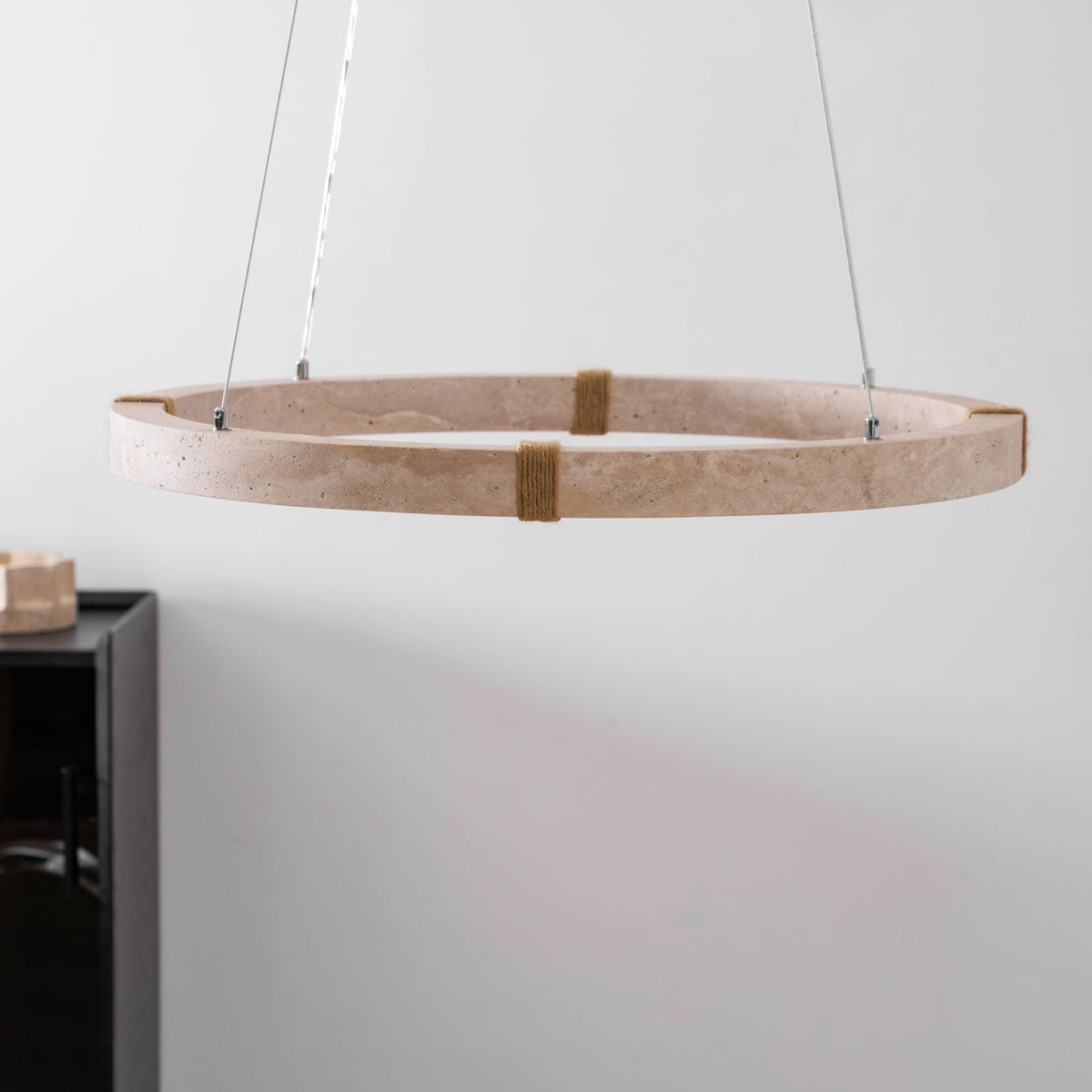 Evijo Circle Travertine Pendant Light