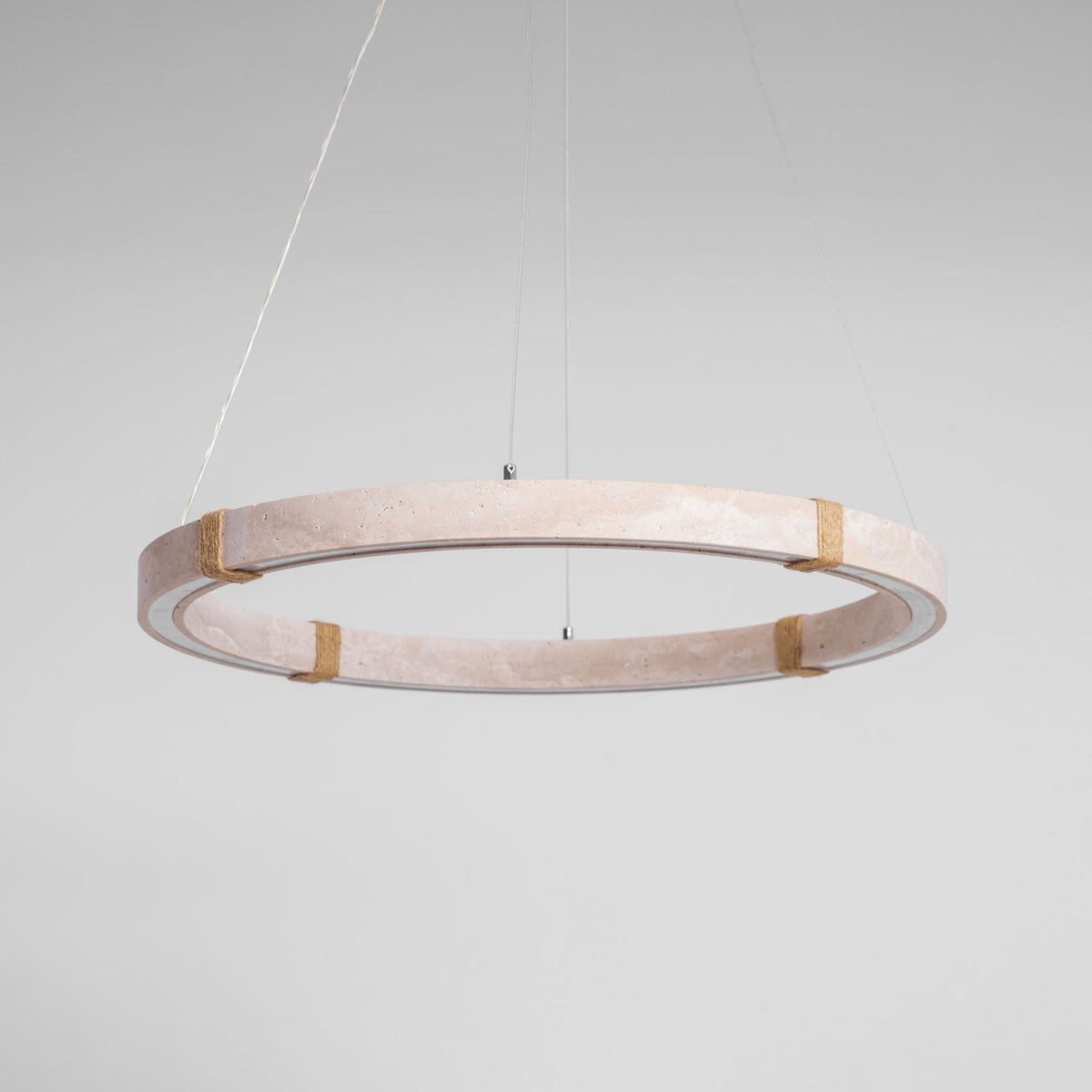 Evijo Circle Travertine Pendant Light