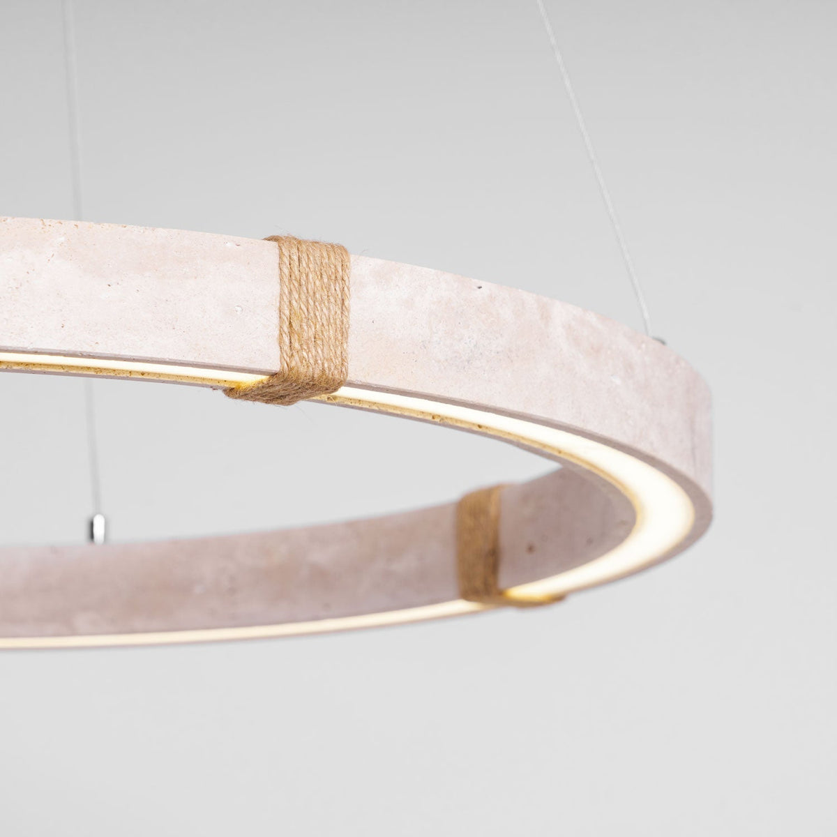 Evijo Circle Travertine Pendant Light