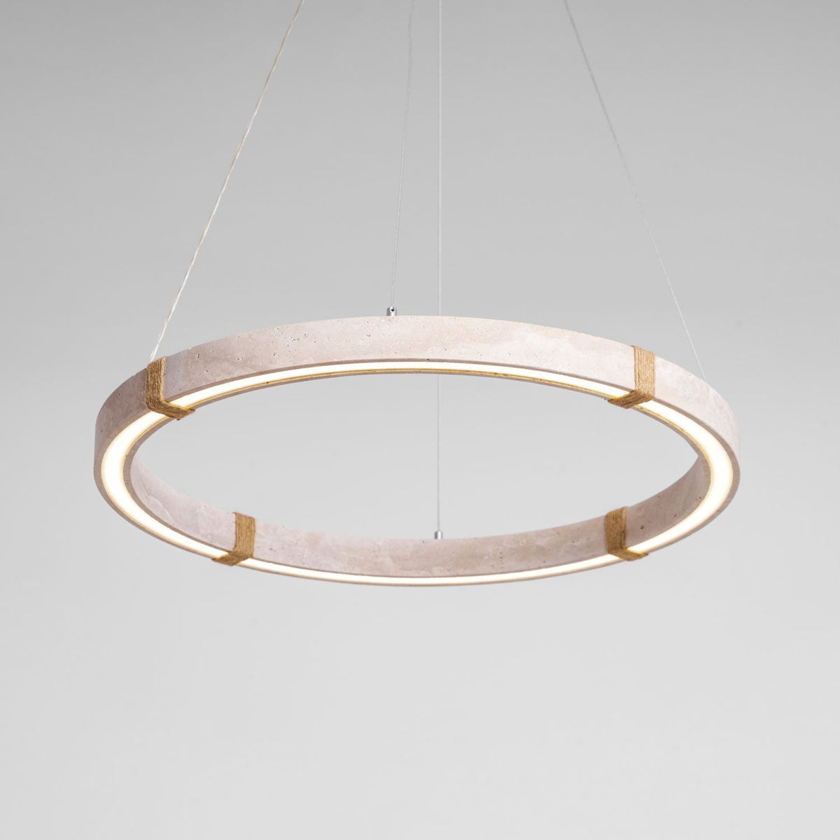 Evijo Circle Travertine Pendant Light