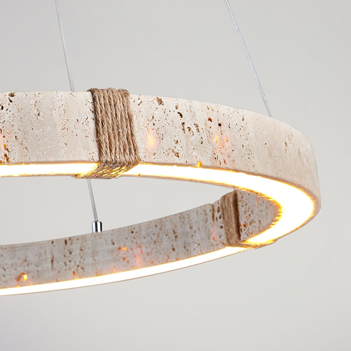 Evijo Circle Travertine Pendant Light