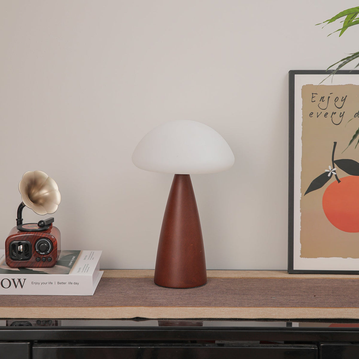 Ibisin Funge Wood Contemporary Table Lamp