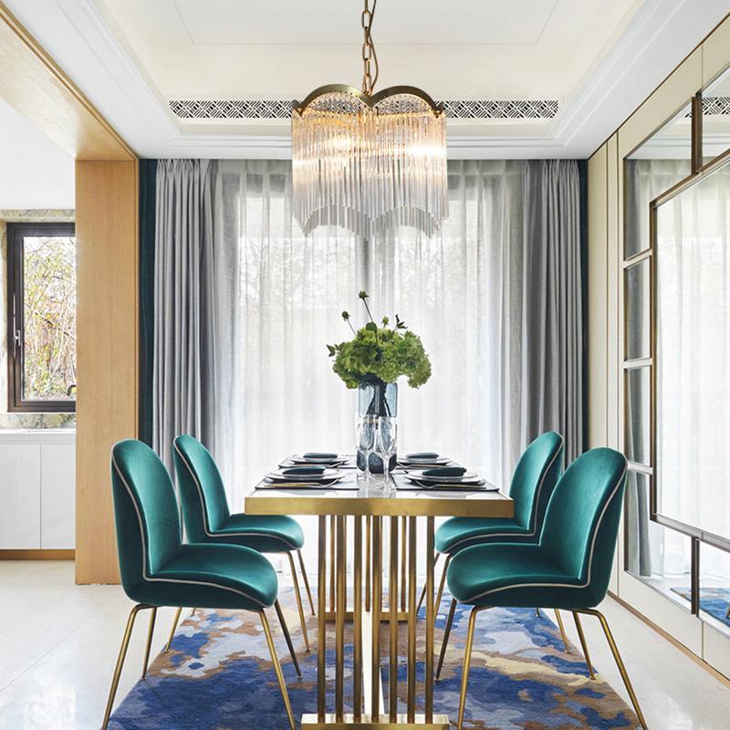 Liorivella Chandelier Glass Rod Wave Shape