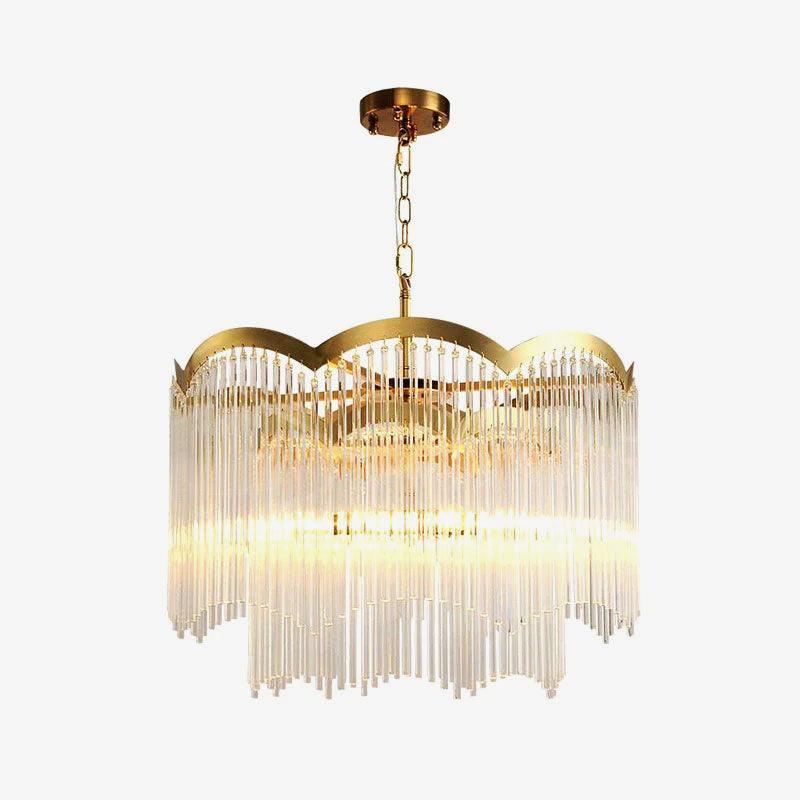 Liorivella Chandelier Glass Rod Wave Shape