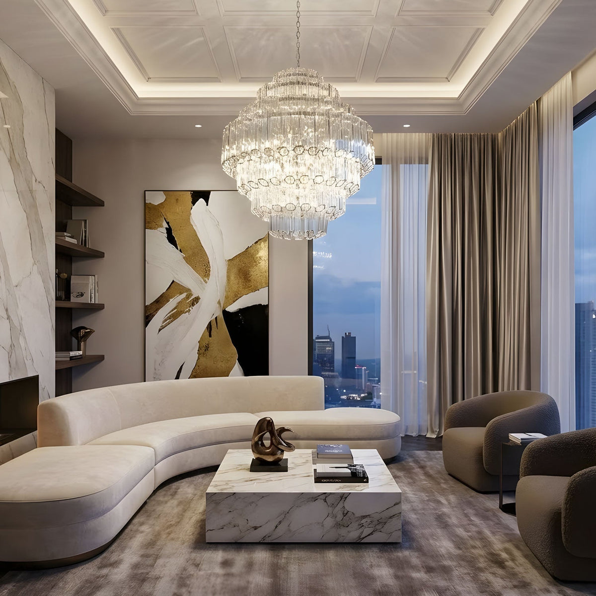Hiya Clear Grande Palermo Chandelier