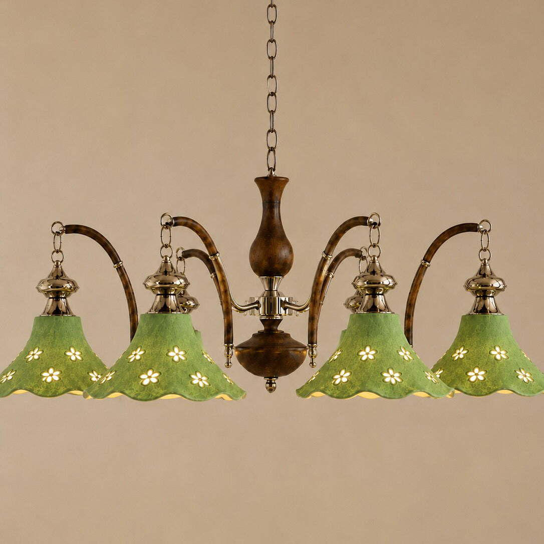 Hawthorne Floral Glass Chandelier