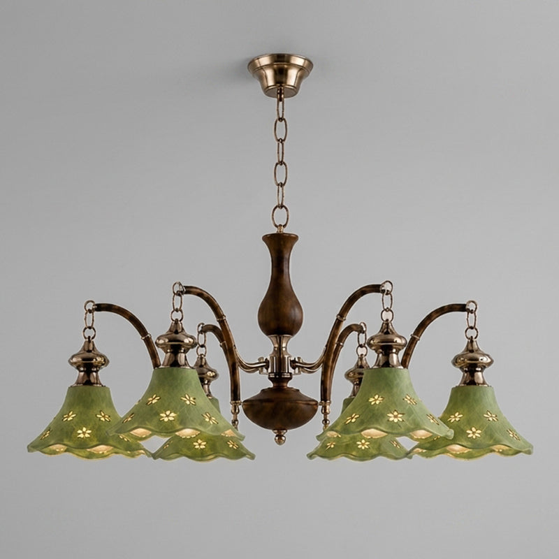 Hawthorne Floral Glass Chandelier