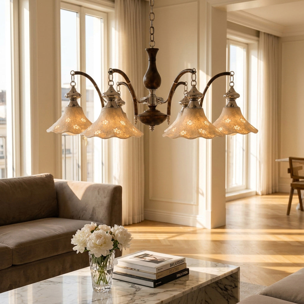 Hawthorne Floral Glass Chandelier