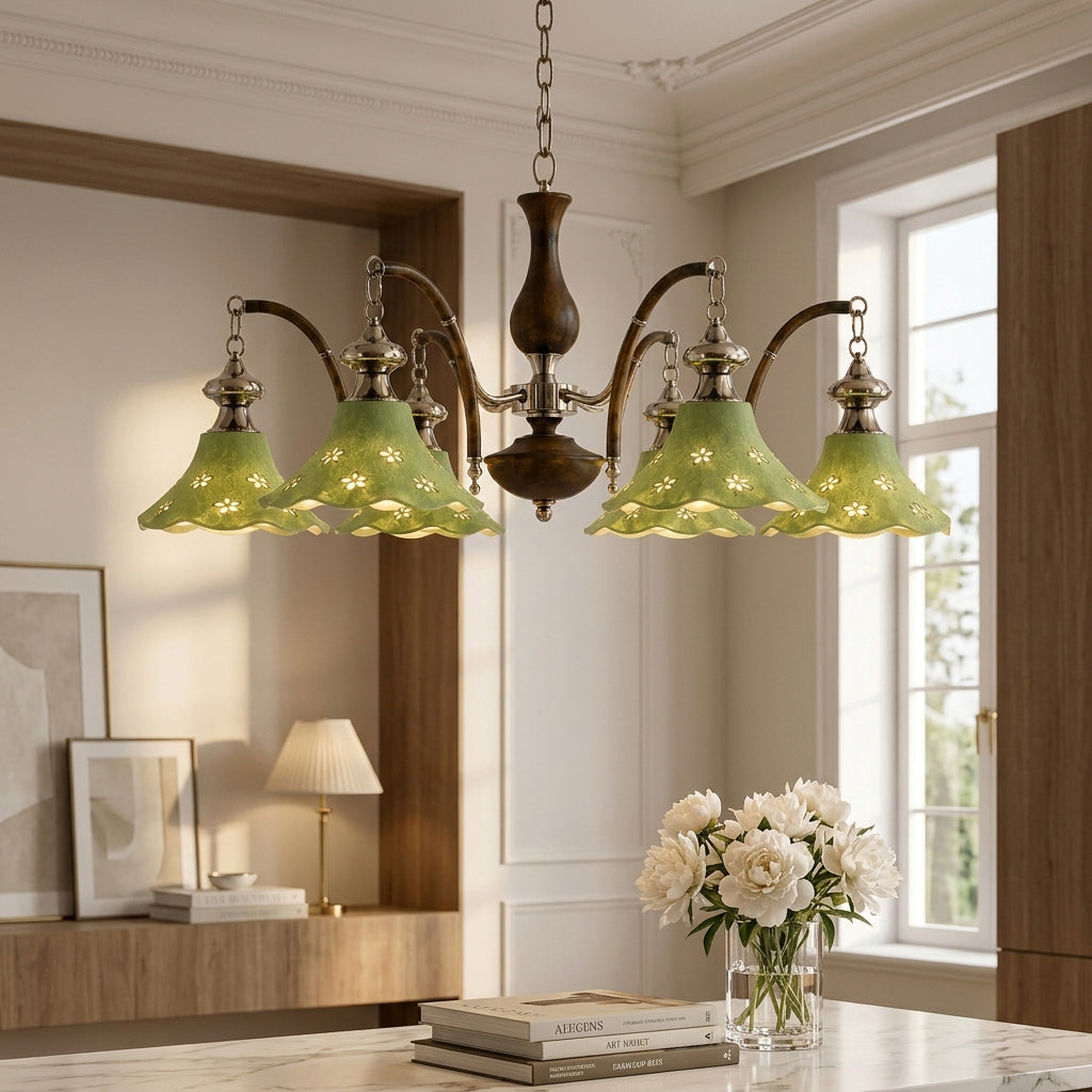 Hawthorne Floral Glass Chandelier