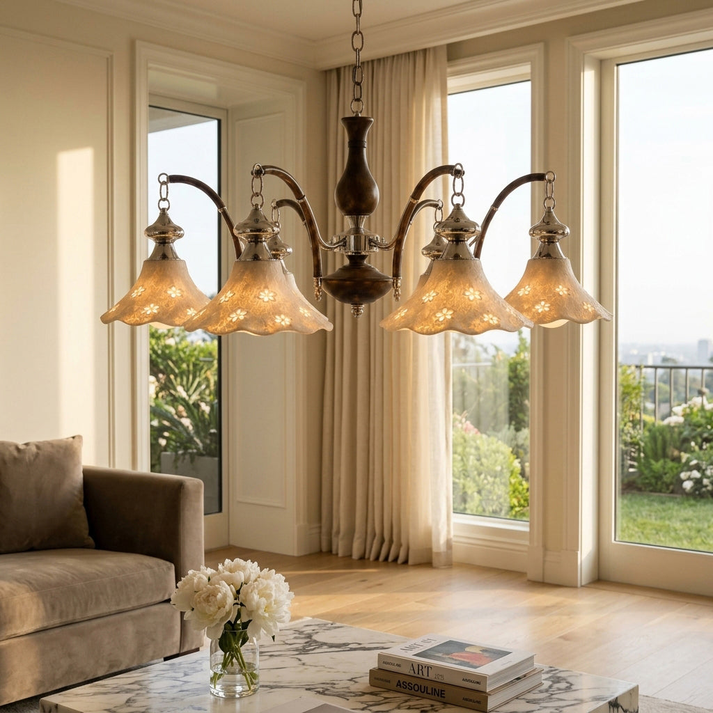 Hawthorne Floral Glass Chandelier