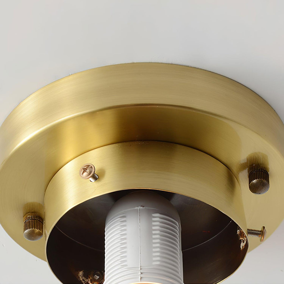 Elsilisra Nordic Art Brass Glass Flush Mount Ceiling Light