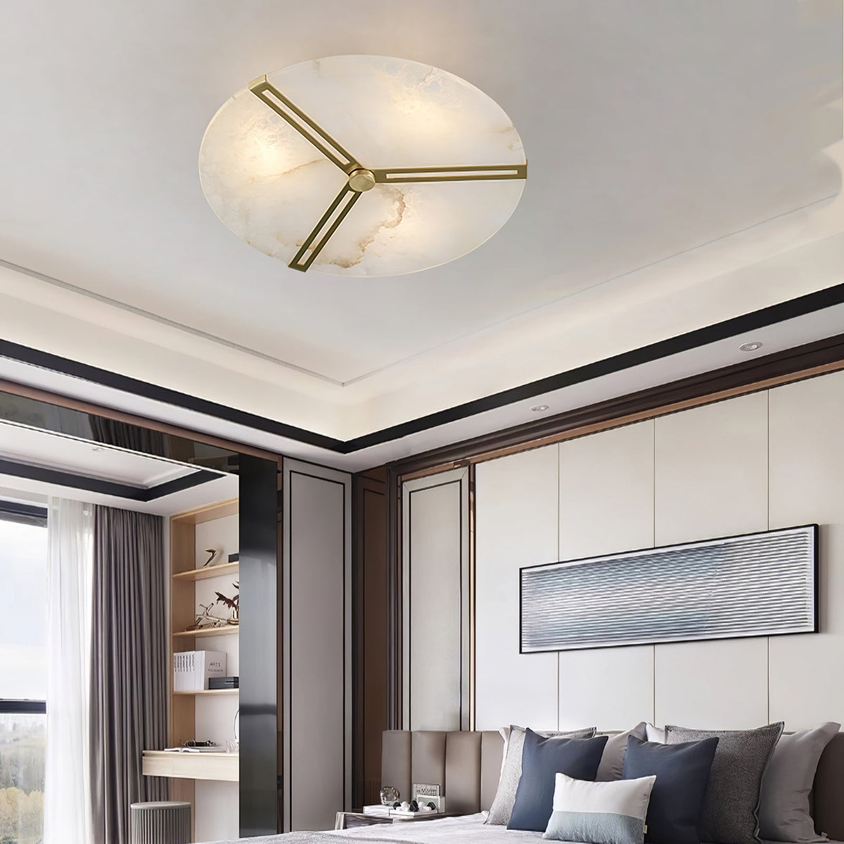 Avenielle Alabaster Flush Mount Ceiling Light