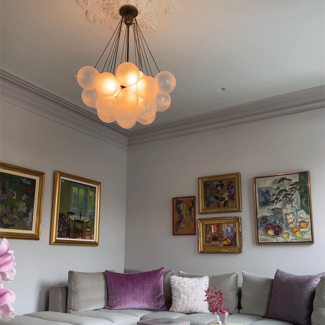 Eiririra Chandelier Bubble Frosted Glass