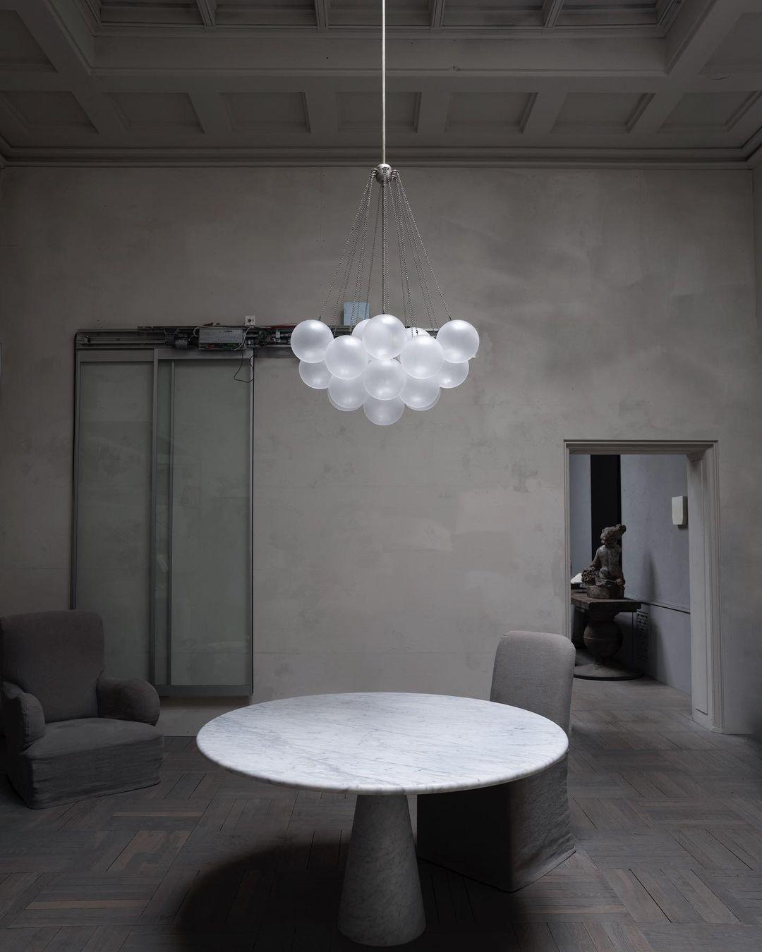 Eiririra Chandelier Bubble Frosted Glass