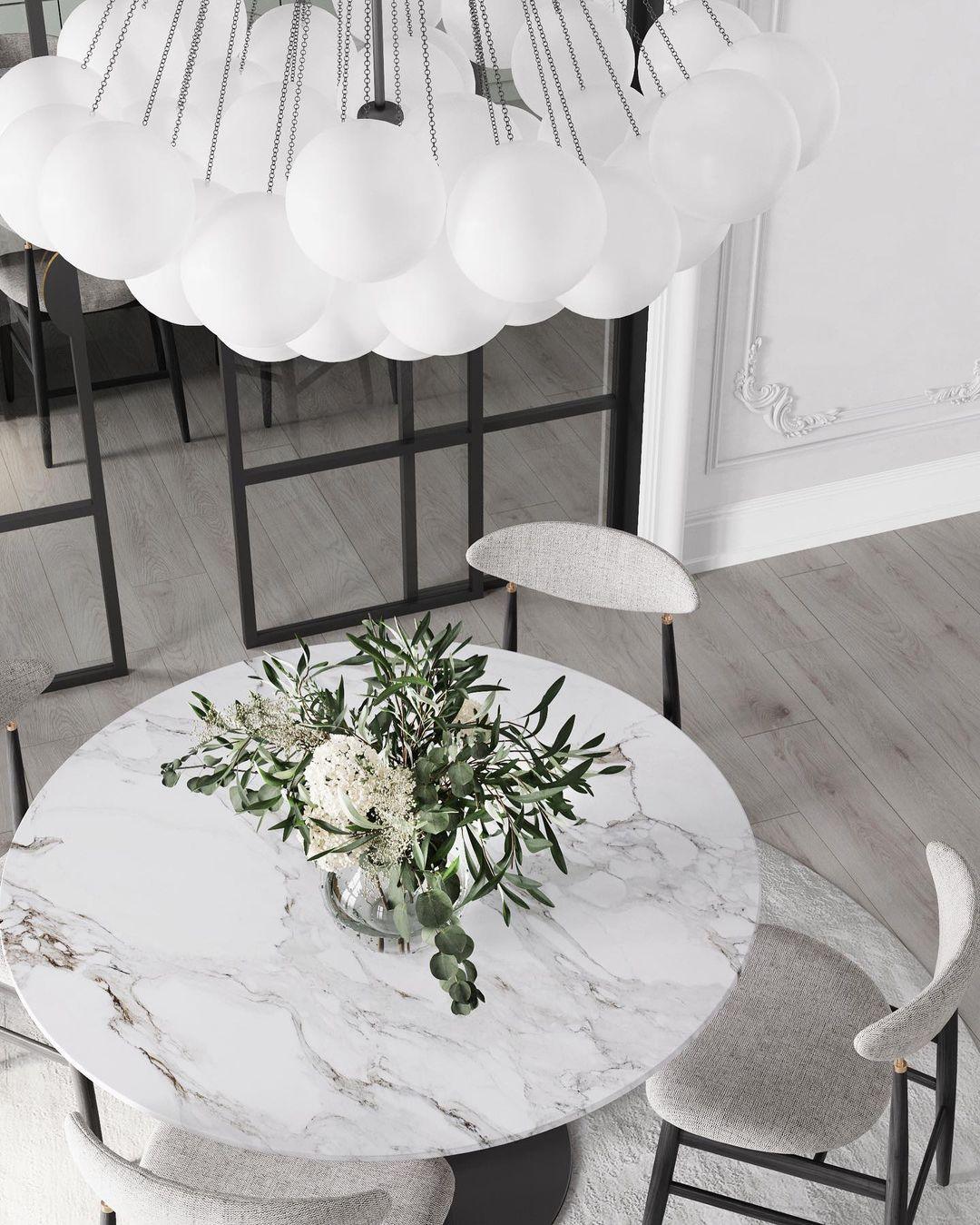 Eiririra Chandelier Bubble Frosted Glass