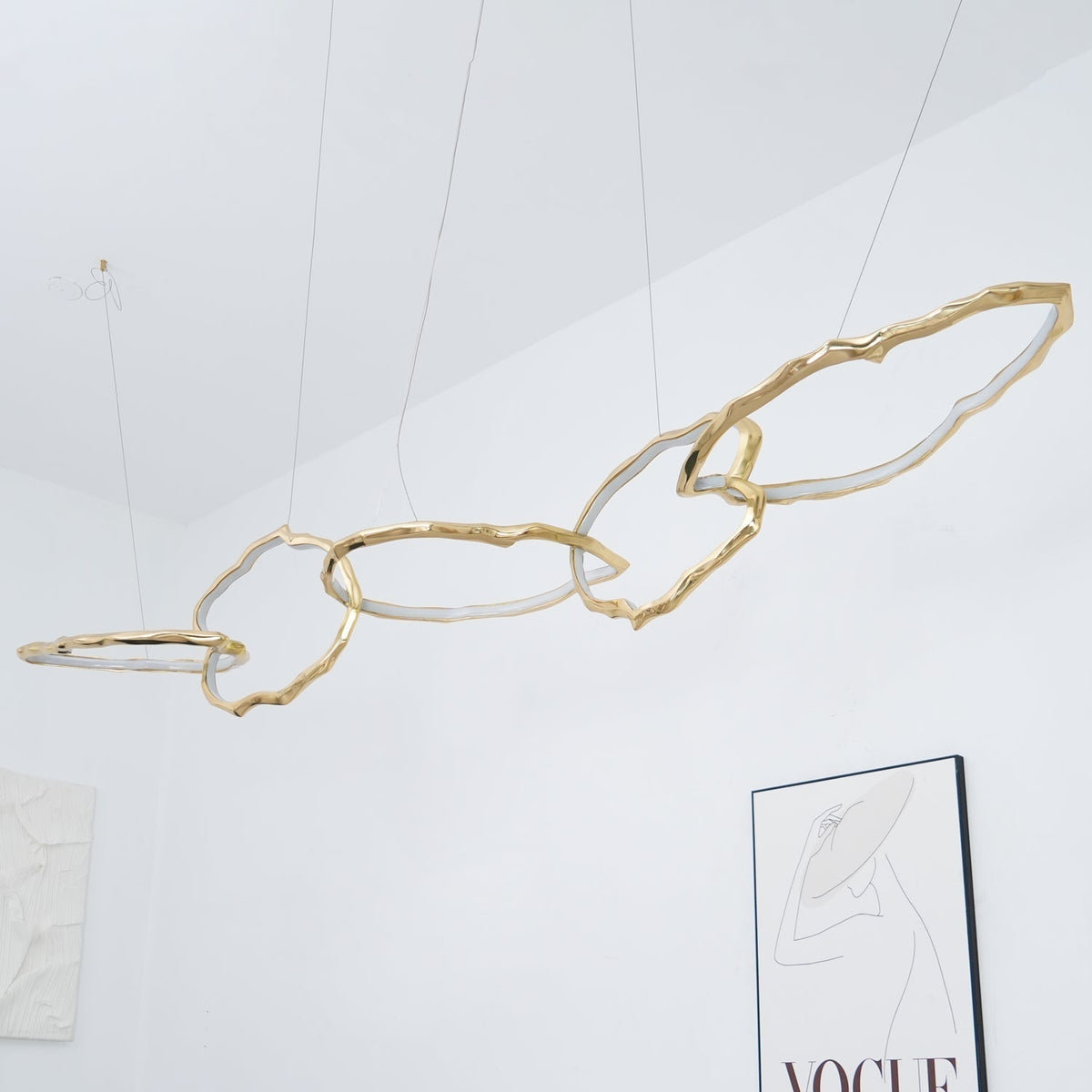 Aballs Cloud Rings Series Brass Chandelier