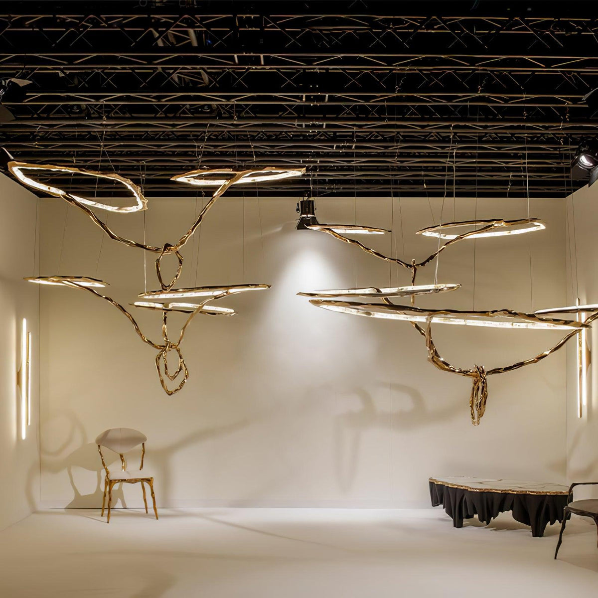 Aballs Cloud Rings Series Brass Chandelier