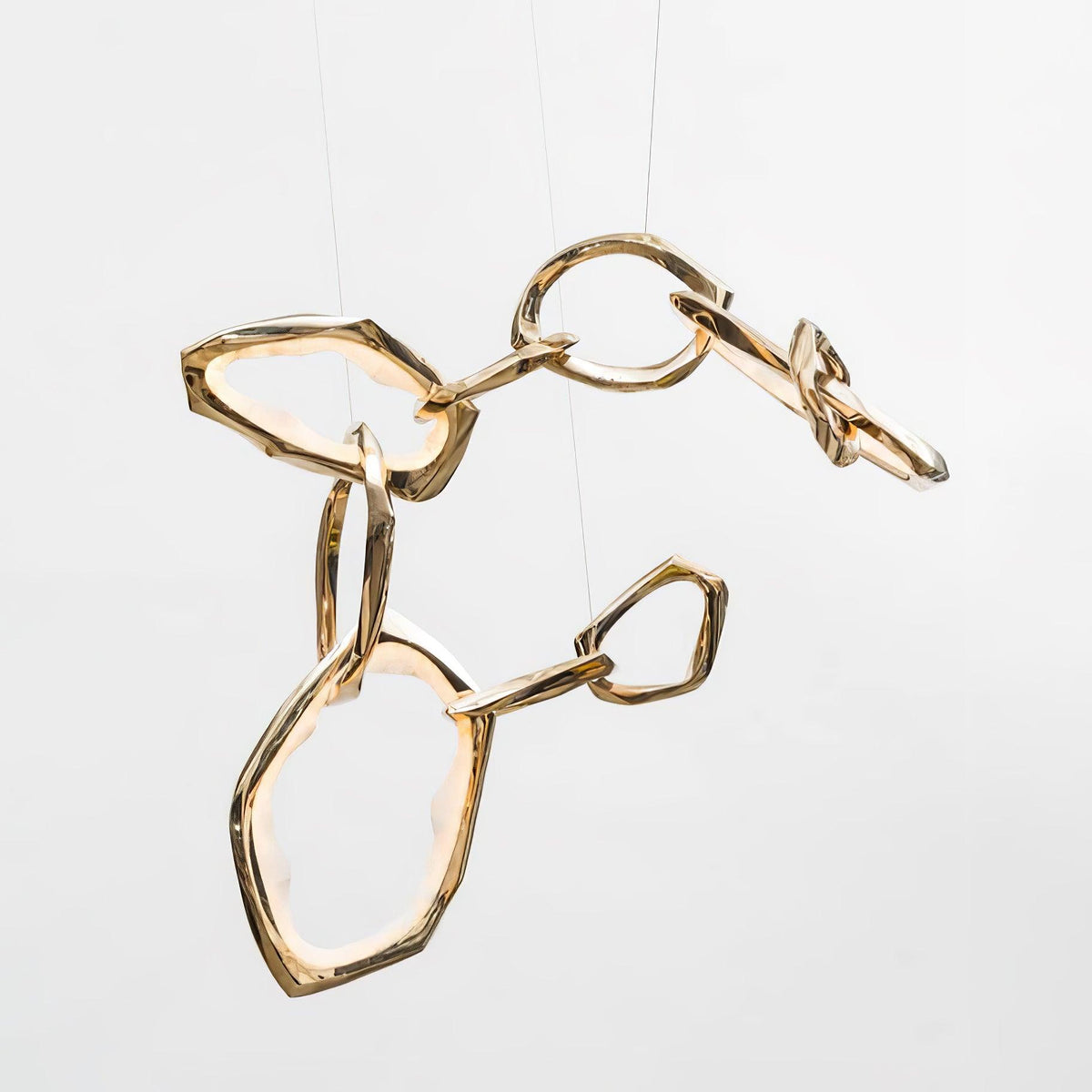 Aballs Cloud Rings Series Brass Chandelier