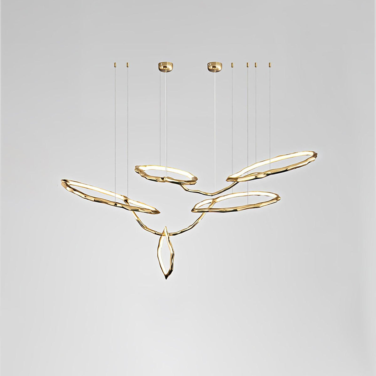 Aballs Cloud Rings Series Brass Chandelier