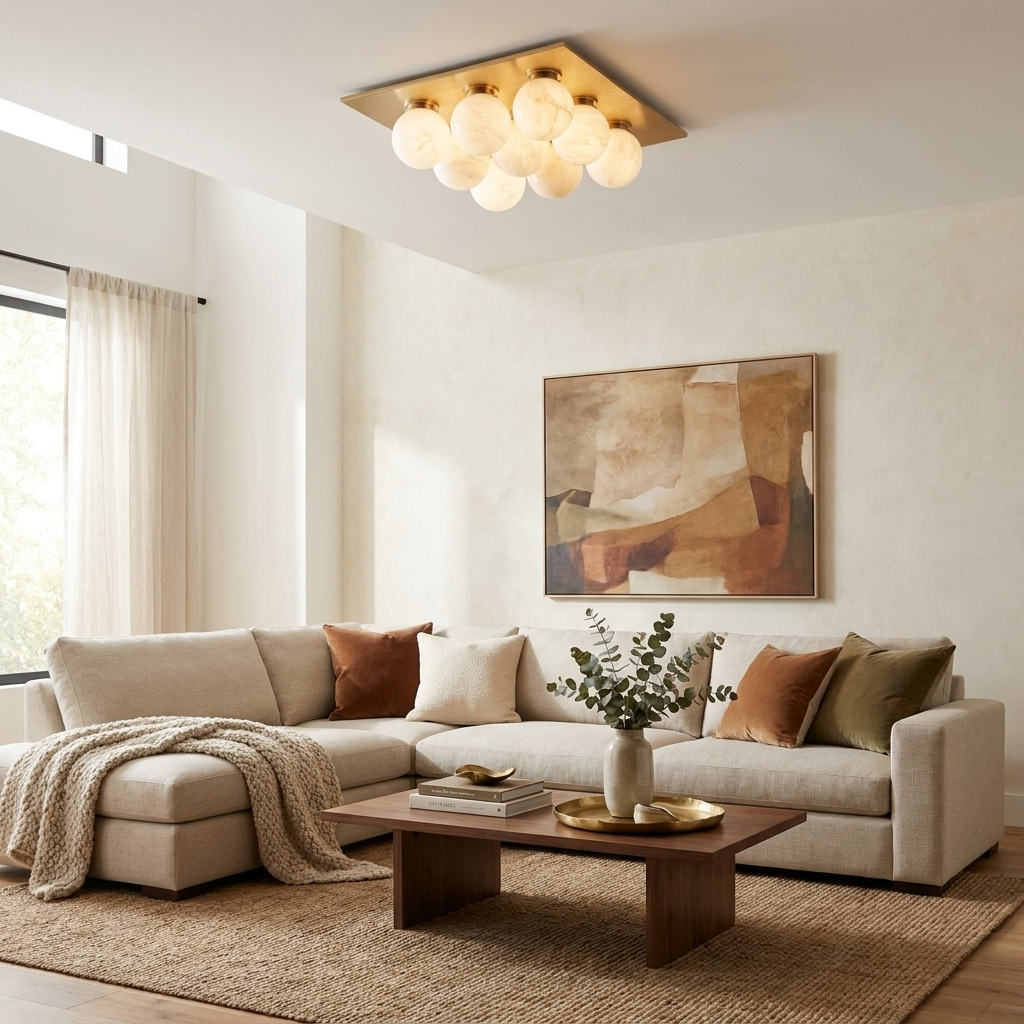 Trenwick Alabaster Flush Mount