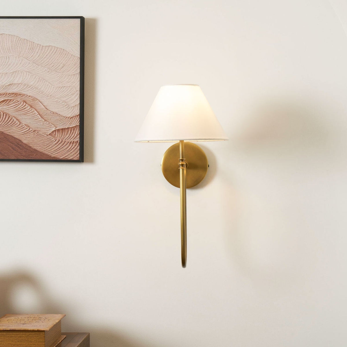 Devenq Vintage Industrial Fabric Wall Light