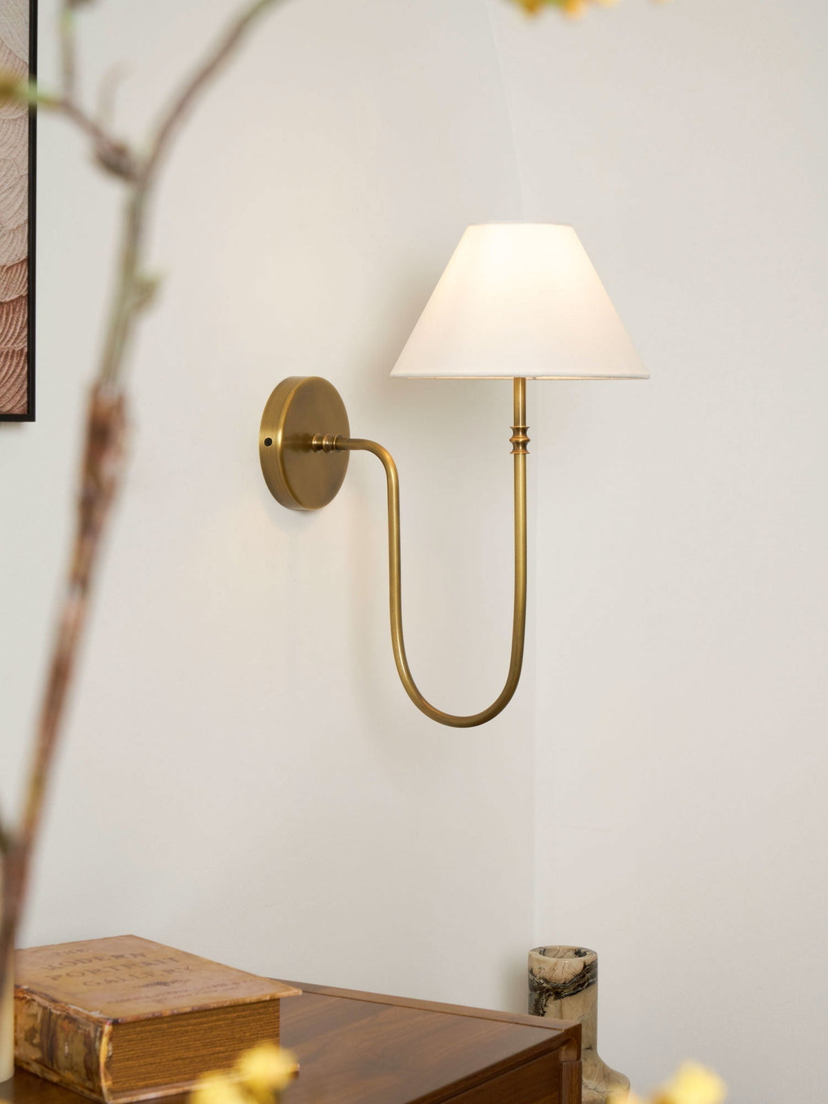 Devenq Vintage Industrial Fabric Wall Light