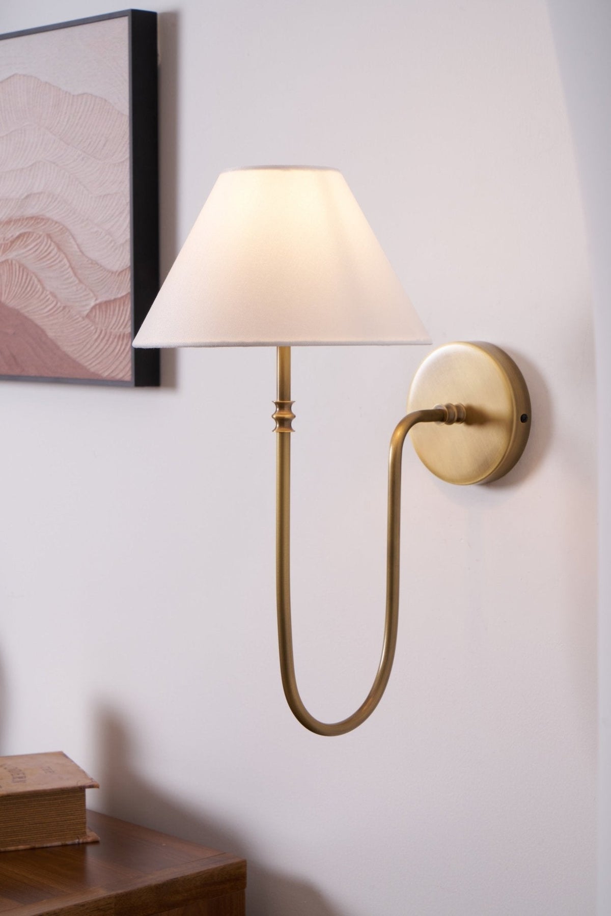 Devenq Vintage Industrial Fabric Wall Light