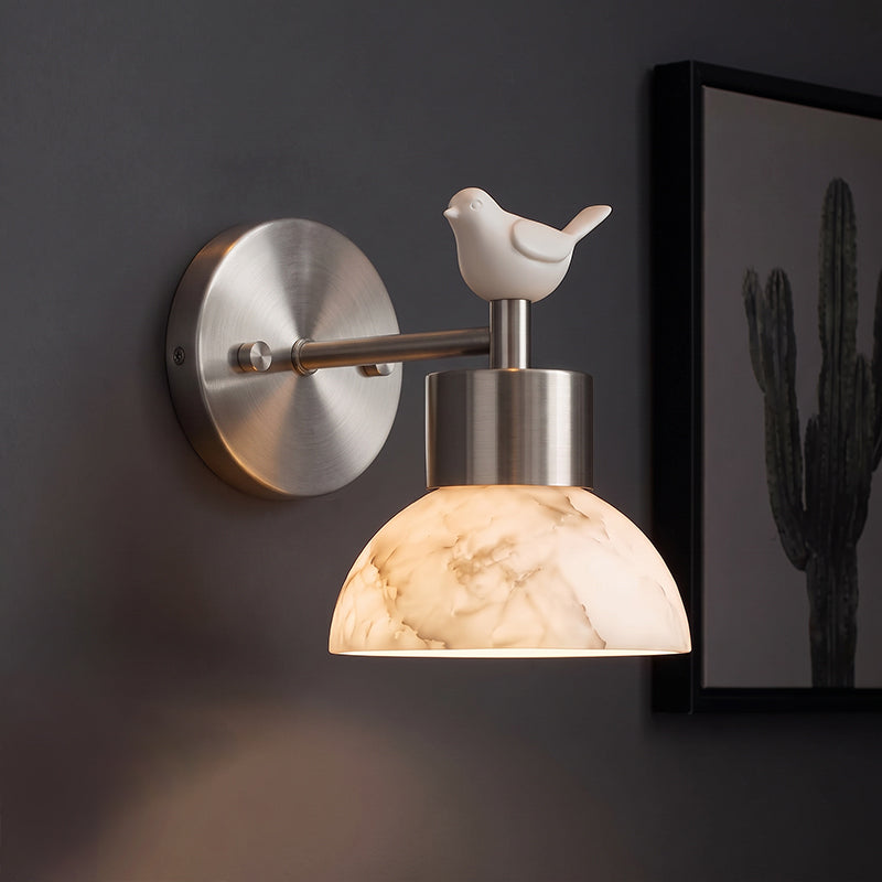 Iverford Bird Alabaster Wall Sconce