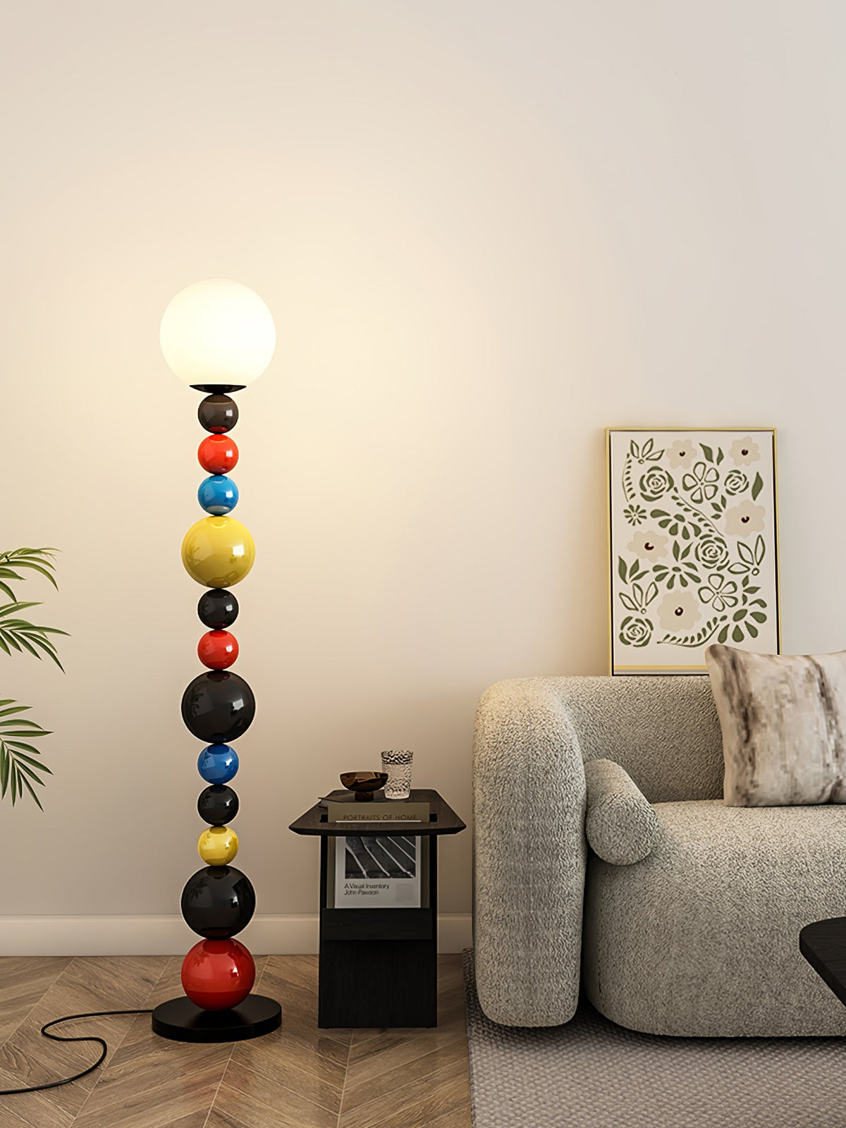 Zoriel Glass Artistic Floor Lamp