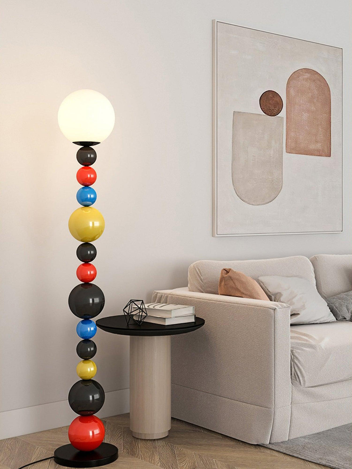 Zoriel Glass Artistic Floor Lamp