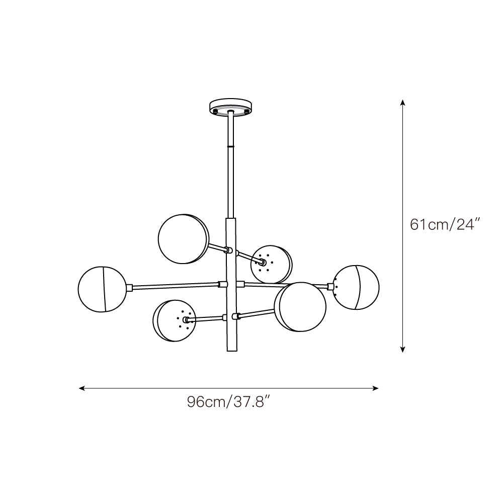Celisissa Glass Chandelier