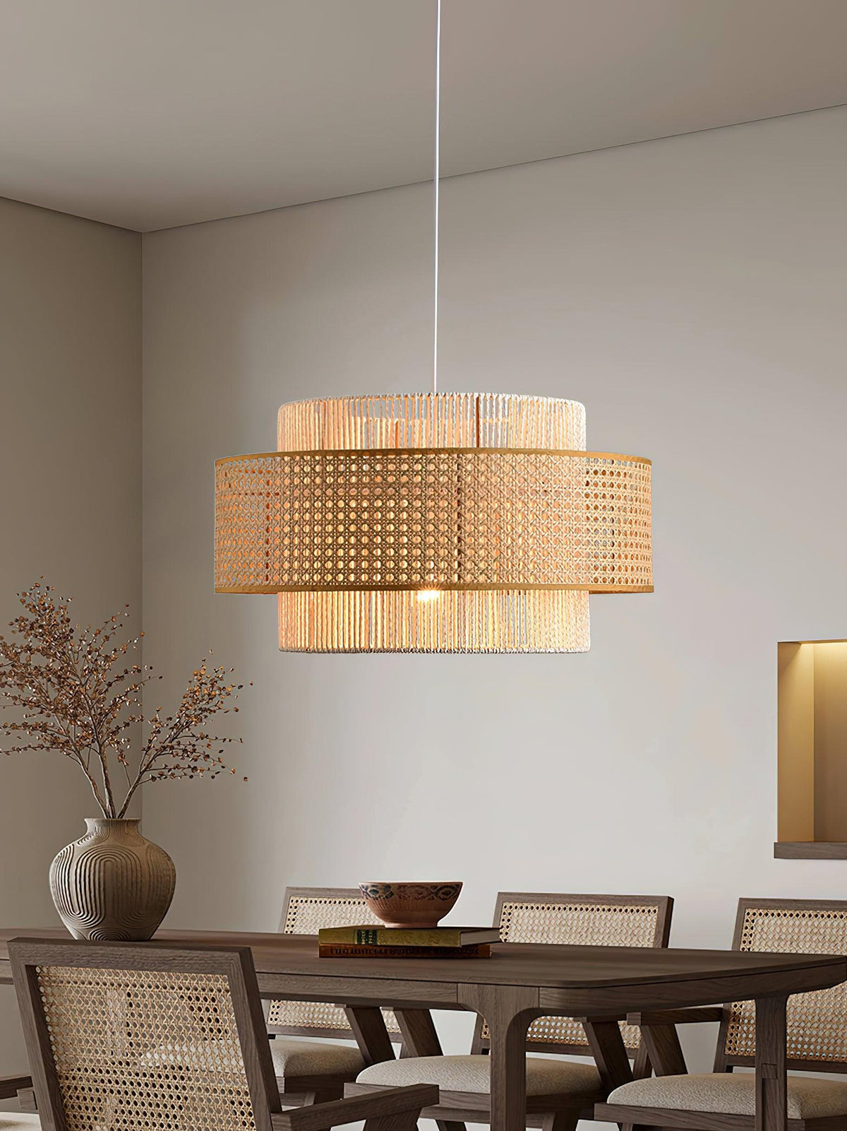 Crigen Concentric Rattan Pendant Light
