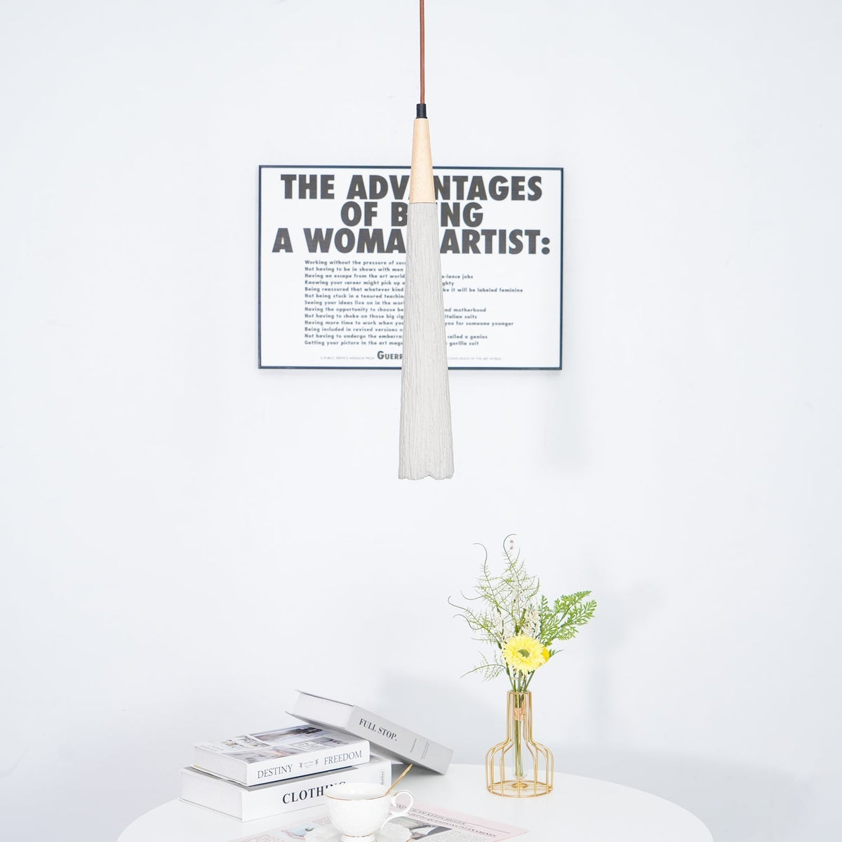 Lirixon Pendant Lamp Concrete Pleated