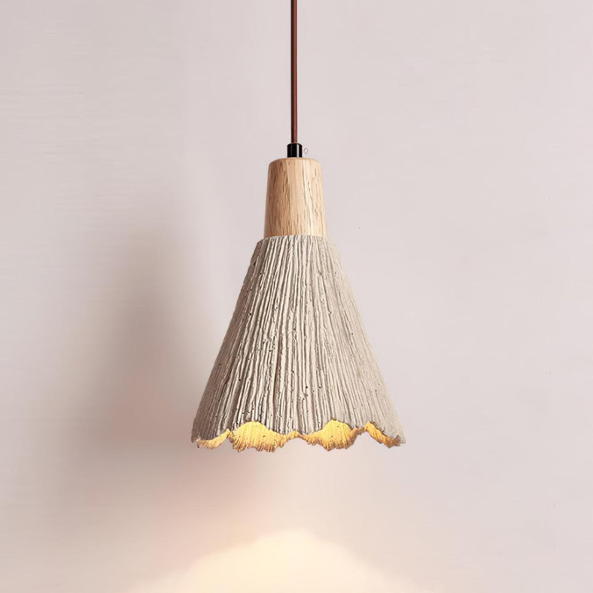 Lirixon Pendant Lamp Concrete Pleated